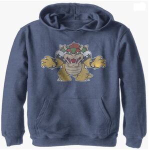 Nintendo Koopa King Just Bowser Youth Pull Over Hoodie